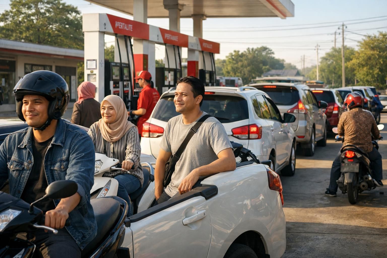 bahlil mengimbau warga untuk tetap tenang dan menggunakan bahan bakar minyak (bbm) secukupnya guna menghindari panic buying yang dapat menyebabkan kelangkaan.