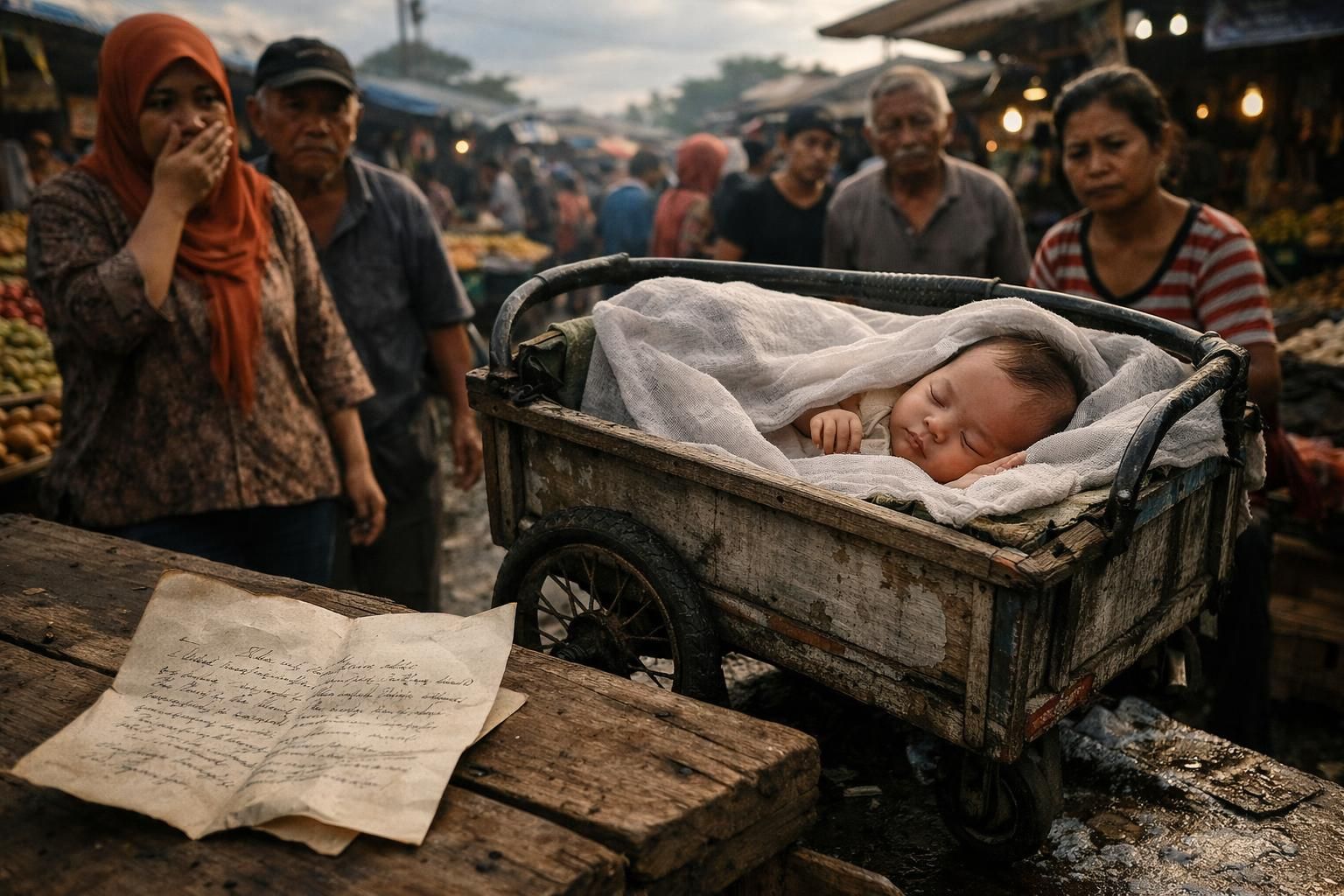 isi surat dari kakak yang meninggalkan bayi di gerobak pasar minggu mengungkap tragedi pilu seorang ibu yang meninggal. bacalah kisah menyentuh di balik kejadian tersebut.