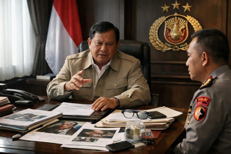 prabowo menginstruksikan kapolri untuk menyelidiki secara menyeluruh kasus penyerangan dengan air keras terhadap andrie yunus, memastikan keadilan ditegakkan.