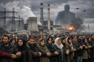 ancaman bom dari trump terhadap pembangkit listrik memicu panggilan iran kepada warga untuk membuat rantai manusia demi melindungi infrastruktur penting negara.