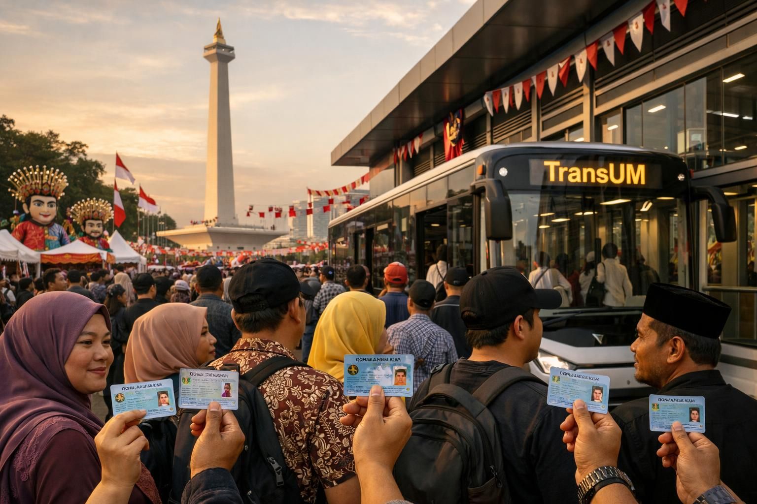 rayakan hut jakarta dengan transum dan nikmati berbagai tempat wisata gratis khusus untuk warga dengan ktp non-dki jakarta. jangan lewatkan kesempatan seru ini!