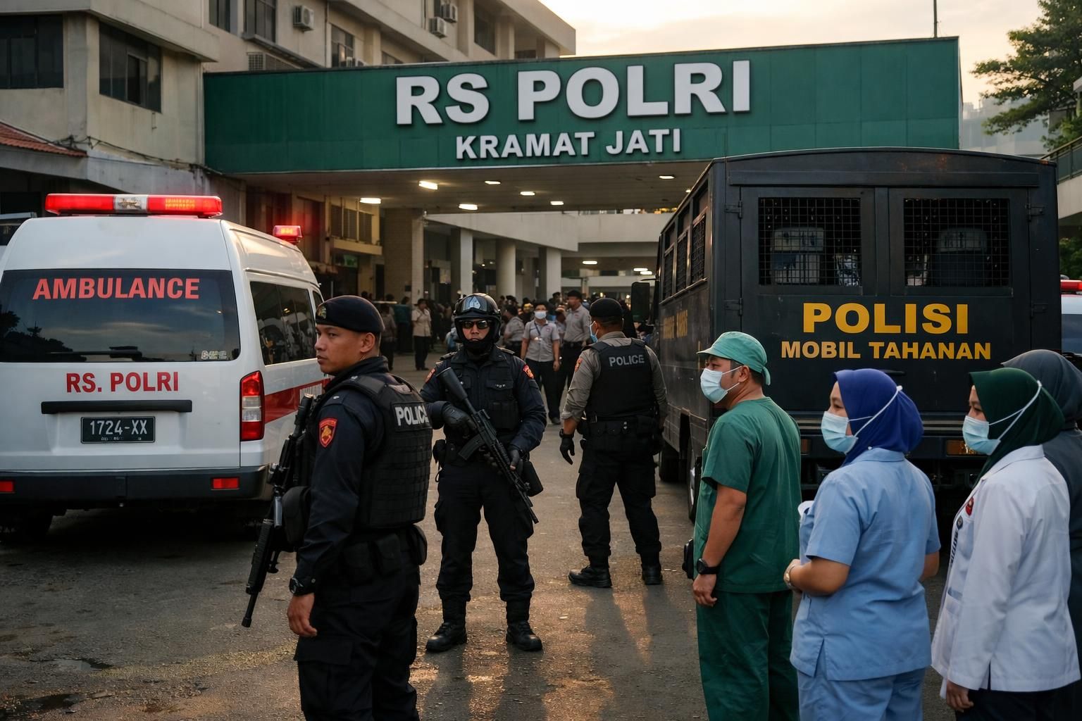 roy suryo dan dr. tifa dibawa ke rs polri untuk menjalani pemeriksaan kesehatan menyeluruh sebagai bagian dari proses investigasi.