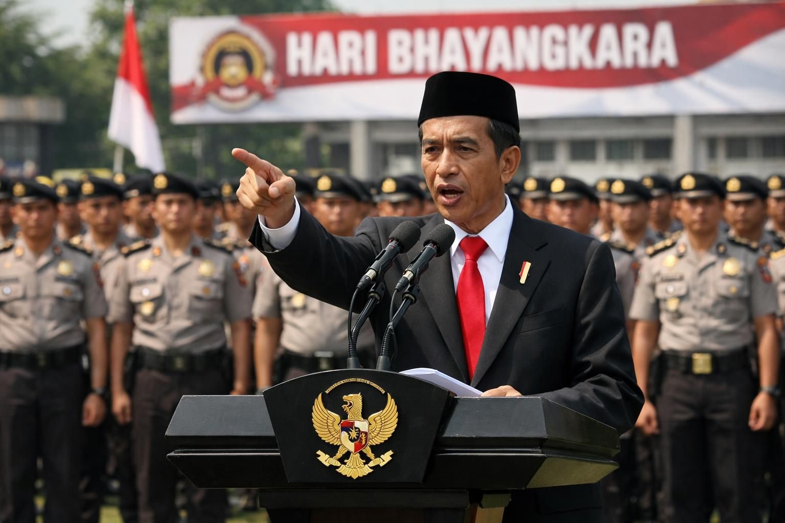 prabowo menegaskan bahwa hukum tidak boleh digunakan sebagai alat untuk mencari keuntungan finansial atau membalas dendam politik demi menjaga keadilan dan integritas sistem hukum.