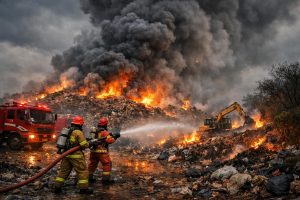 update terbaru tentang kebakaran di tpa jatiwaringin yang telah berlangsung lebih dari 5 hari, termasuk penyebab, upaya pemadaman, dan dampaknya terhadap lingkungan sekitar.