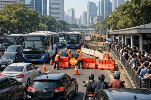 beberapa rute transjakarta dihentikan sementara karena penutupan jalan. dapatkan informasi terbaru tentang rute yang terdampak dan alternatif perjalanan di kompas.com.
