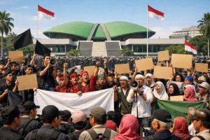 jadwal lengkap demo besok di dpr pada 27 agustus, dengan tuntutan dari 4 kelompok massa. informasi terkini hanya di afu.id.