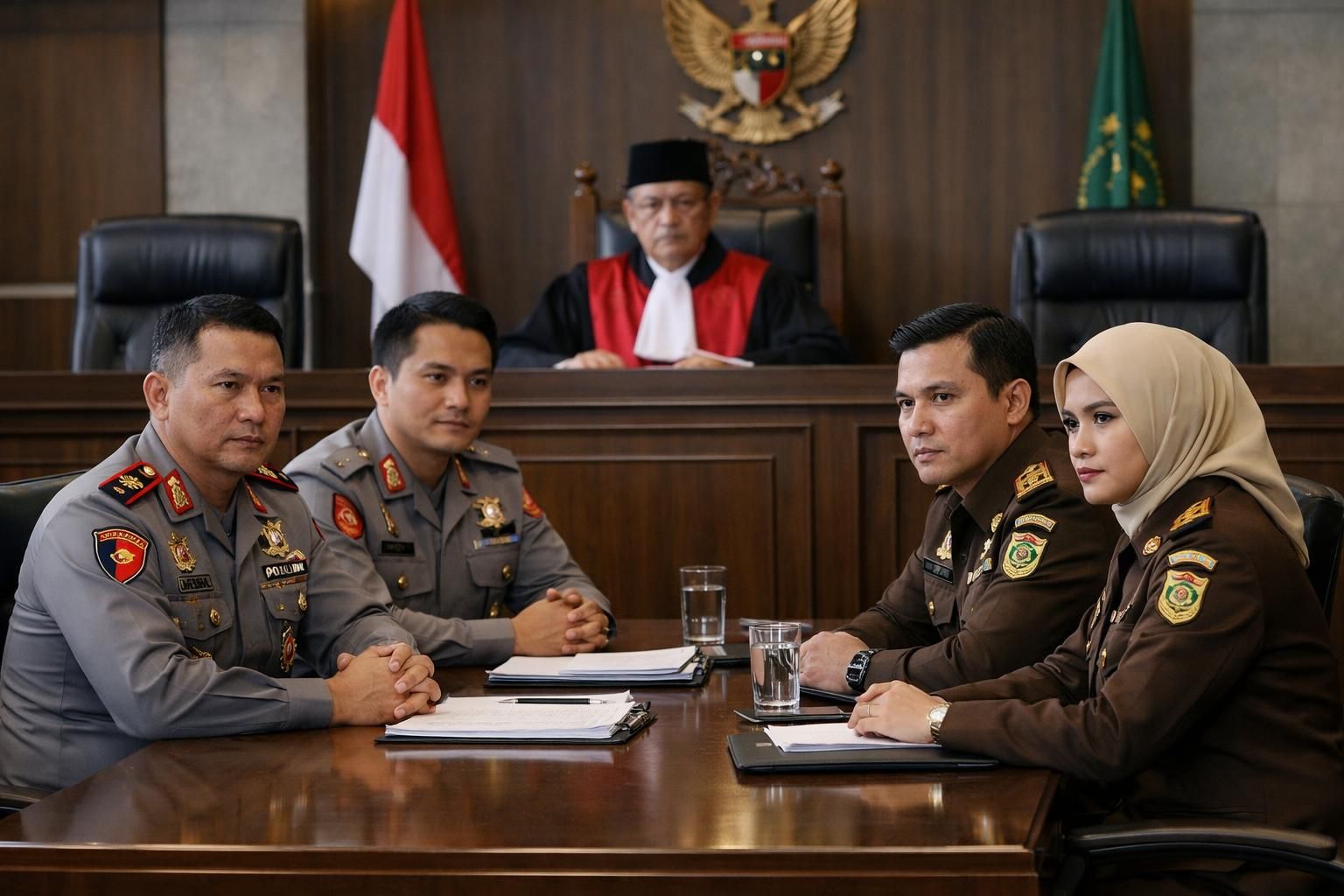 polri mendukung kejaksaan agung dalam menghadapi gugatan praperadilan yang diajukan oleh febrie, dan meminta hakim menolak gugatan tersebut, menurut laporan kompas.com.